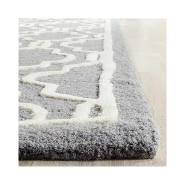 Safavieh Cambridge Hand Tufted Oversized Rug- Silver - Ivory- 11 x 15 ft. - CAM131D-1115