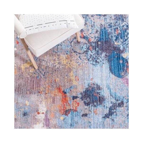 Safavieh 4 x 6 ft. Bristol Power Loomed Medium Rectangle Area Rug, Grey and Blue - BTL342A-4
