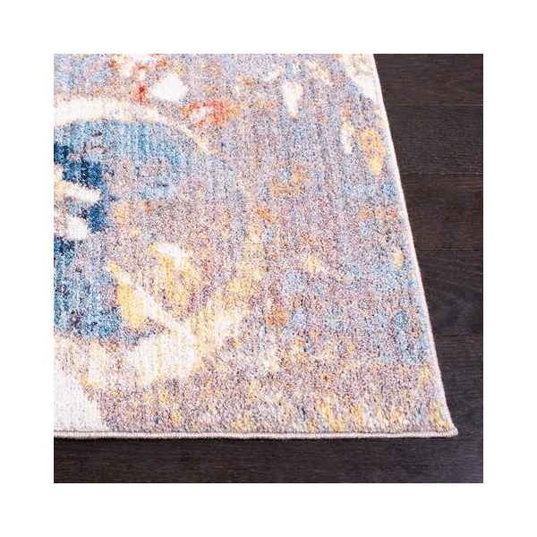 Safavieh 4 x 6 ft. Bristol Power Loomed Medium Rectangle Area Rug, Grey and Blue - BTL342A-4