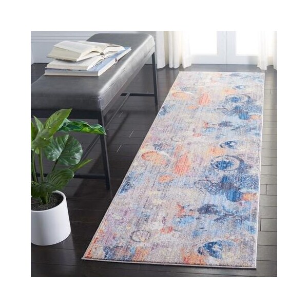Safavieh 4 x 6 ft. Bristol Power Loomed Medium Rectangle Area Rug, Grey and Blue - BTL342A-4