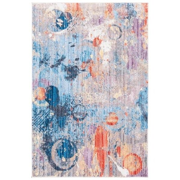 Safavieh 4 x 6 ft. Bristol Power Loomed Medium Rectangle Area Rug, Grey and Blue - BTL342A-4