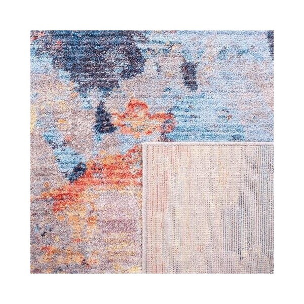 Safavieh 4 x 6 ft. Bristol Power Loomed Medium Rectangle Area Rug, Grey and Blue - BTL342A-4