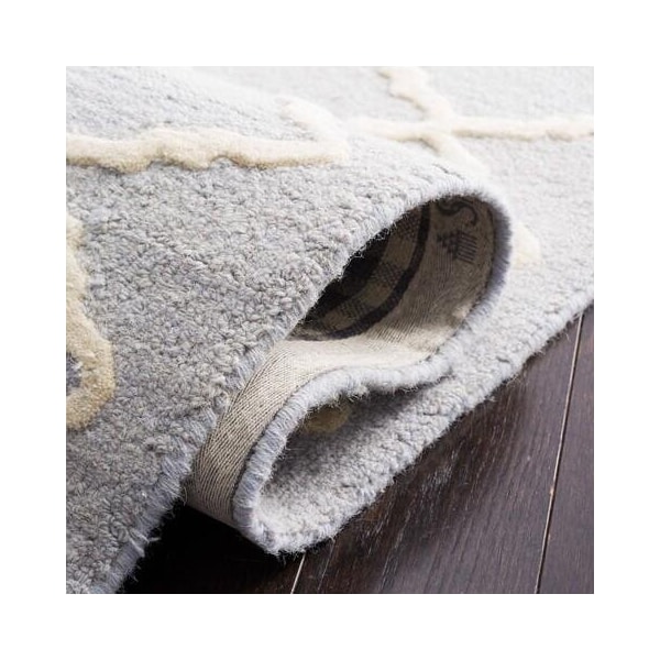 Safavieh Cambridge Hand Tufted Runner Rug- Light Blue - Ivory- 2 ft. 6 in. x 12 ft. - CAM137A-212