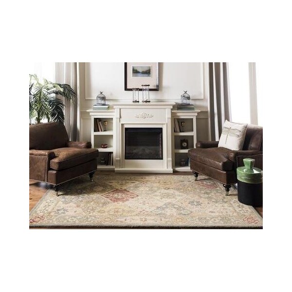 Safavieh 4 ft.-6 in. x 6 ft.-6 in. Oval Traditional Antiquity- Multi and Beige Hand Tufted Rug - AT316A-5OV