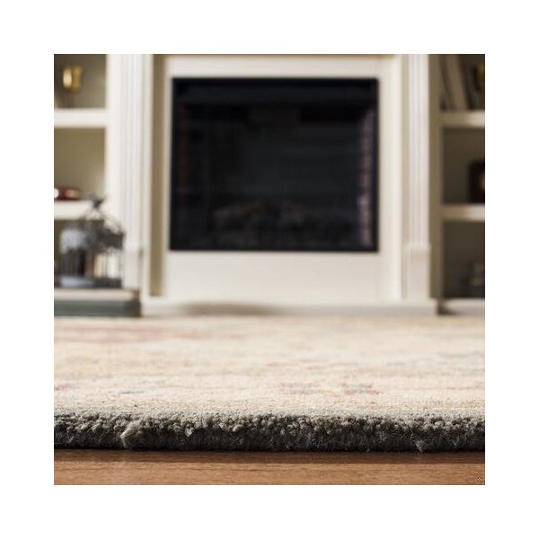Safavieh 4 ft.-6 in. x 6 ft.-6 in. Oval Traditional Antiquity- Multi and Beige Hand Tufted Rug - AT316A-5OV