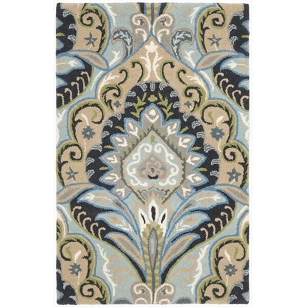 Safavieh 2 ft. 3 in. x 11 ft. Runner Contemporary Wyndham Blue and Multi Hand Tufted Rug - WYD374A-211