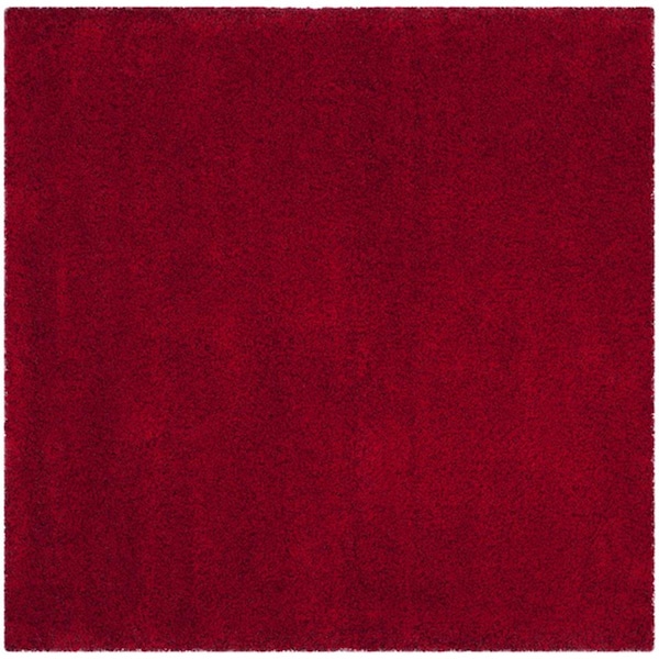 Safavieh 6 Ft.-7 In. X 6 Ft.-7 In. Santa Monica Shag Power Loomed Square Area Rug, Red - SGN725-4040-7SQ