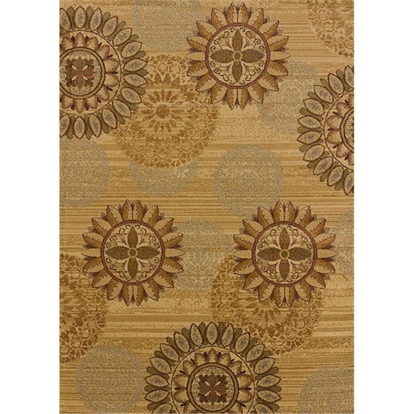United Weavers 1 ft. 11 in. x 7 ft. 4 in. Affinity Sundial Runner RugIvory - 750 00315 28