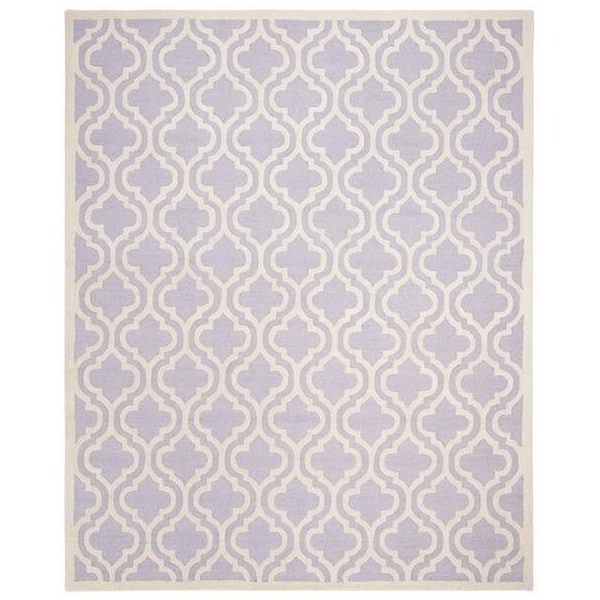 Safavieh Cambridge Hand Tufted Small Rectangle Rug- Lavander - Ivory- 4 x 6 ft. - CAM132C-4