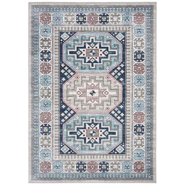 Safavieh 5 ft. 3 in. x 7 ft. 6 in. Kazak 100 Rectangle Rug Gray & Blue - KZK120G-5