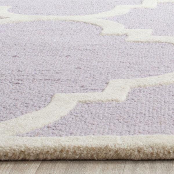 Safavieh Cambridge Hand Tufted Runner Rug- Lavander - Ivory- 2 ft. 6 in. x 6 ft. - CAM140C-26