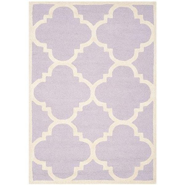 Safavieh Cambridge Hand Tufted Runner Rug- Lavander - Ivory- 2 ft. 6 in. x 6 ft. - CAM140C-26