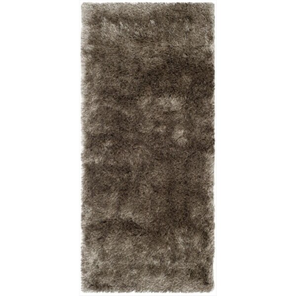 Safavieh 2 ft. 3 in. x 10 ft. Runner Paris Shag and Flokati Sable Hand Tufted Rug - SG511-9292-210