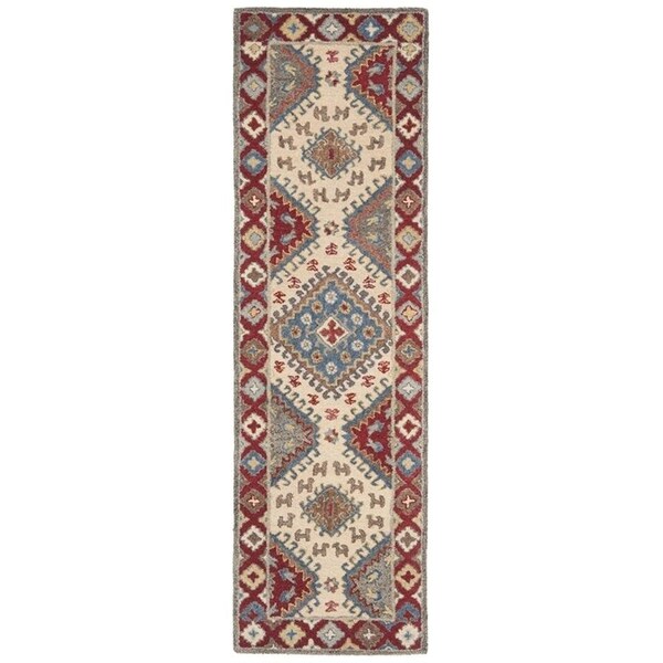 Safavieh Antiquity Global Square Hand Tufted RugsRed & Ivory 6 x 6 ft. - AT507Q-6SQ