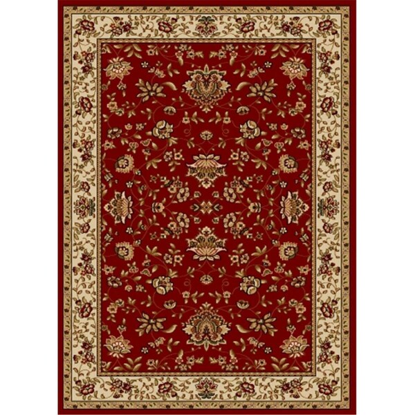 Auric Como Rectangular Red Traditional Italy Area Rug, 3 ft. 3 in. W x 4 ft. 11 in. H - AU1614288