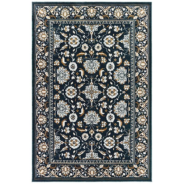 Oriental Weavers 3 ft. 10 in. x 5 ft. 5 in. Bowen Rectangular Area Rug Navy - B534L2117165ST