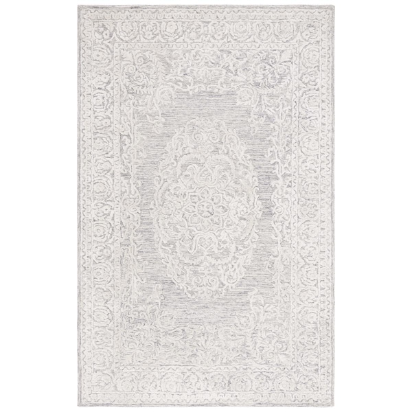 Safavieh 4 x 6 ft. Precious Contemporary Hand Tufted Rectangle Area Rug, Grey & Ivory - PRE305F-4