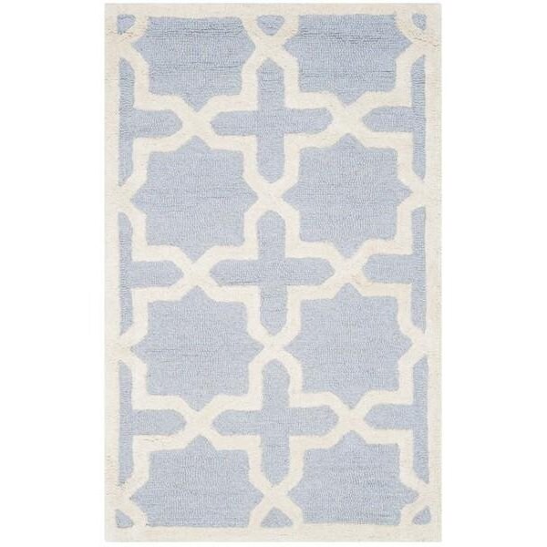 Safavieh Cambridge Hand Tufted Runner Rugs, Light Blue and Ivory - 2 ft.-6 in. x 8 ft. - CAM125A-28