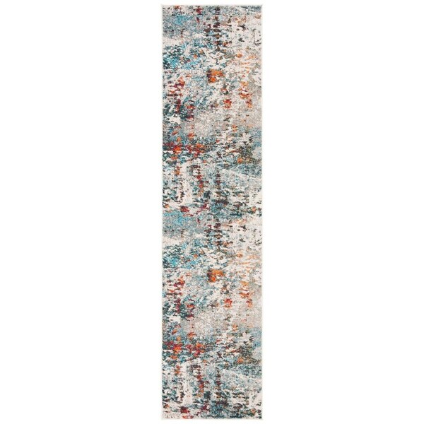 Safavieh 2 ft. 2 in. x 10 ft. Madison 400 Power Loomed Runner Area Rug Grey & Blue - MAD471F-210