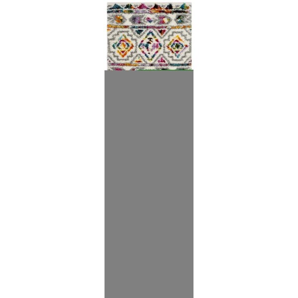 Safavieh 2 ft. 3 in. x 10 ft. Fiesta Shag Runner Rug Cream & Multicolor - FSG365A-210