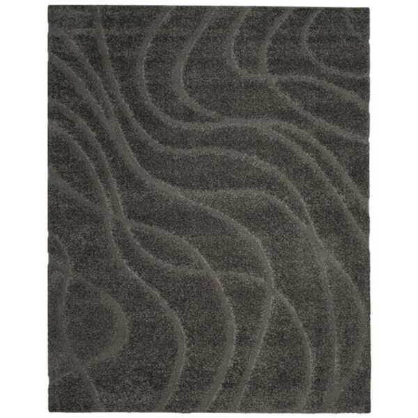 Safavieh 8 x 10 ft. Power Loomed Large Rectangle Shag Rug; Grey & Grey - SG471-8080-8