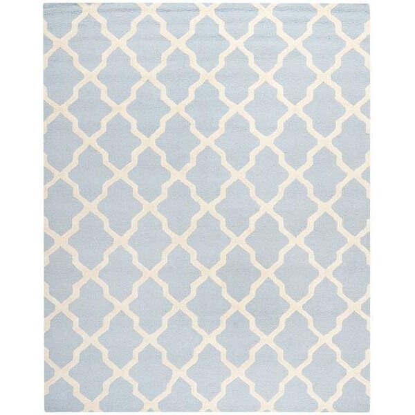 Safavieh 2 ft.-6 in. x 22 ft. Runner Transitional Cambridge- Light Blue and Ivory Hand Tufted Rug - CAM121A-222