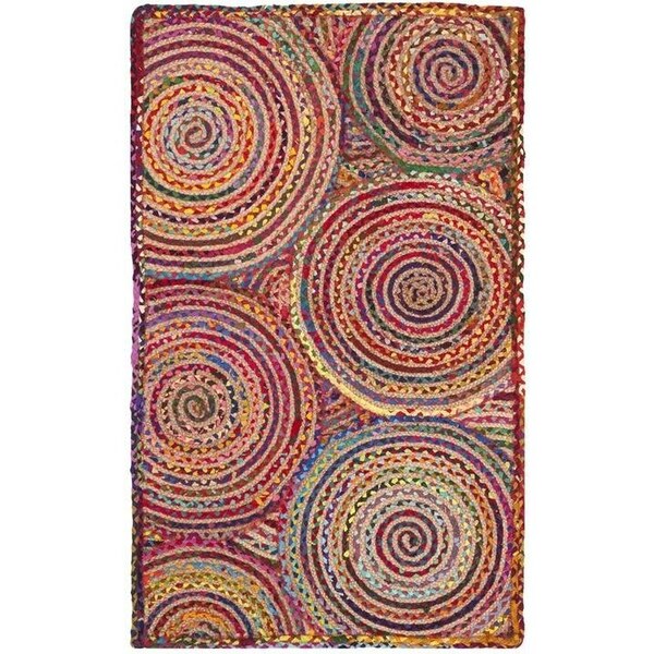 Safavieh 5 x 5 ft. Cape Cod Hand Woven Round Area RugRed & Multi-Color - CAP203A-5R