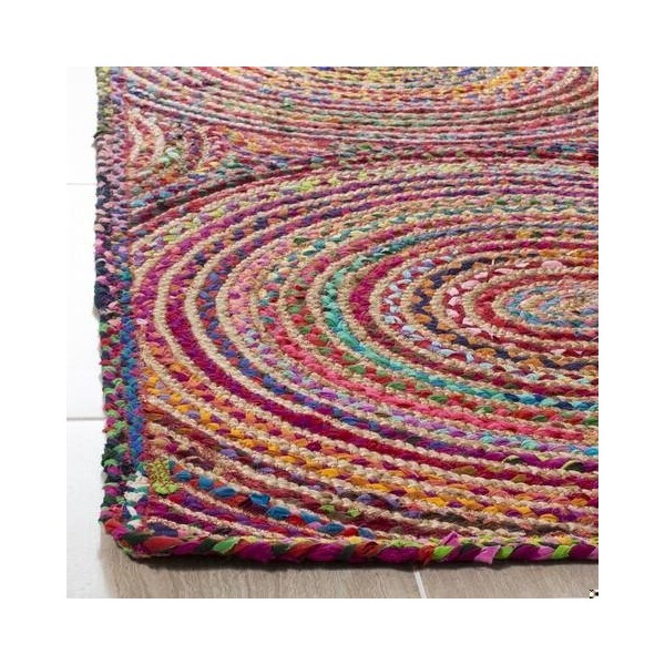 Safavieh 5 x 5 ft. Cape Cod Hand Woven Round Area RugRed & Multi-Color - CAP203A-5R