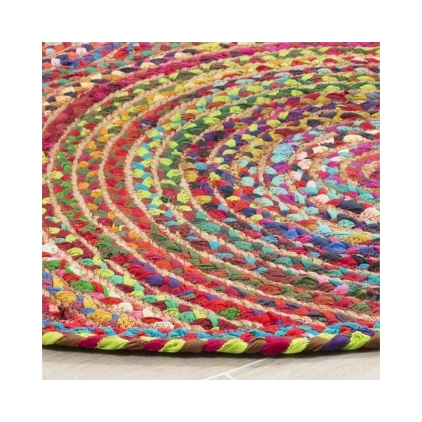 Safavieh 5 x 5 ft. Cape Cod Hand Woven Round Area RugRed & Multi-Color - CAP203A-5R