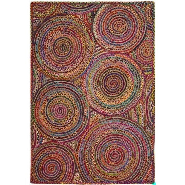 Safavieh 5 x 5 ft. Cape Cod Hand Woven Round Area RugRed & Multi-Color - CAP203A-5R