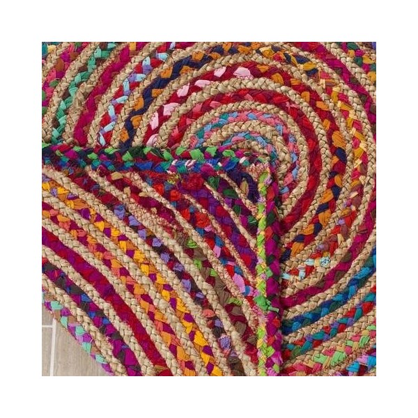 Safavieh 5 x 5 ft. Cape Cod Hand Woven Round Area RugRed & Multi-Color - CAP203A-5R