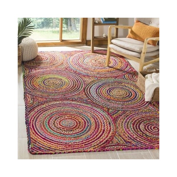 Safavieh 5 x 5 ft. Cape Cod Hand Woven Round Area RugRed & Multi-Color - CAP203A-5R