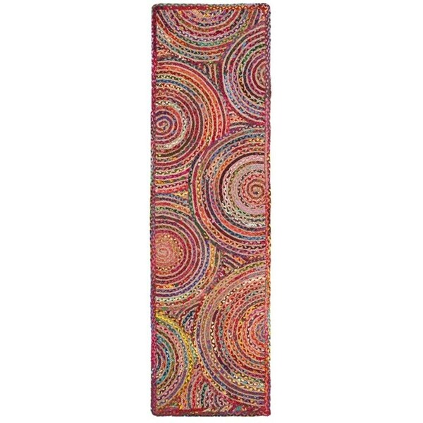 Safavieh 5 x 5 ft. Cape Cod Hand Woven Round Area RugRed & Multi-Color - CAP203A-5R