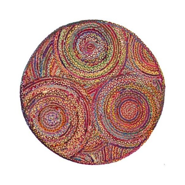 Safavieh 5 x 5 ft. Cape Cod Hand Woven Round Area RugRed & Multi-Color - CAP203A-5R