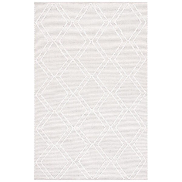 Safavieh 5 x 8 ft. Kilim Flat Weave Rectangle Area Rug Light Grey & Ivory - KLM449G-5