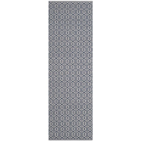 Safavieh Montauk Hand Woven Runner Rug Ivory & Navy - 2 ft.-3 in. x 6 ft. - MTK333B-26