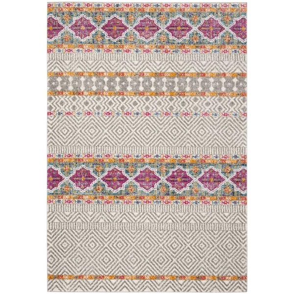 Safavieh 4 x 6 ft. Madison Power Loomed Rectangle Area Rug Grey & Ivory - MAD614F-4