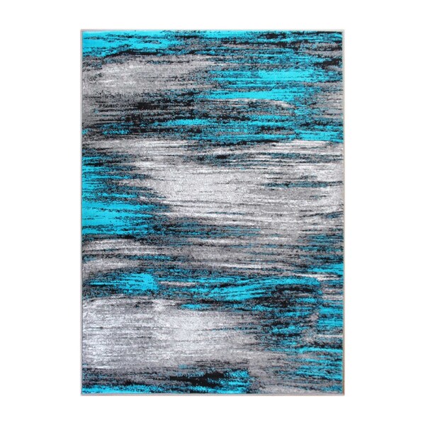 Flash Furniture Turquoise 6' x 9' Abstract Design Accent Area Rug - ACD-RG1100-69-TQ-GG