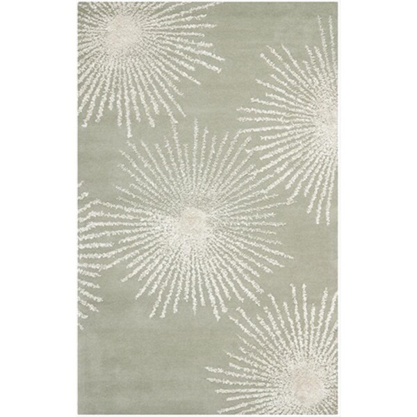 Safavieh 2 ft. 6 in. x 4 ft. Runner Contemporary Soho Grey and Ivory Hand Tufted Rug - SOH712K-24