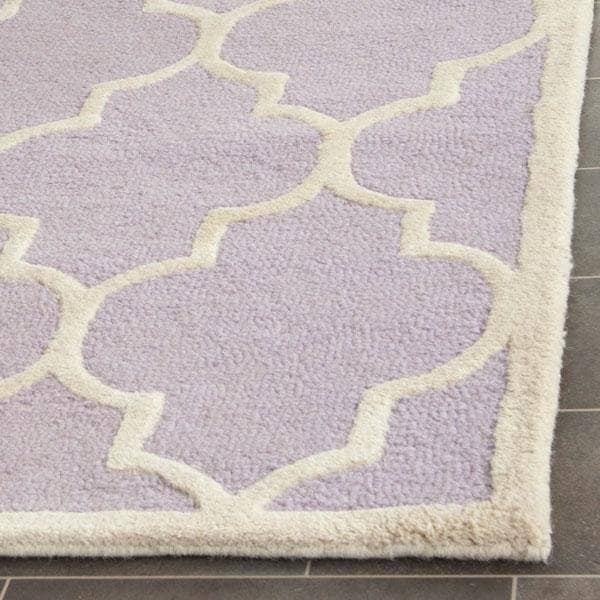 Safavieh Cambridge Hand Tufted Runner Rug, Lavander and Ivory - 2 ft.-6 in. x 12 ft. - CAM134C-212