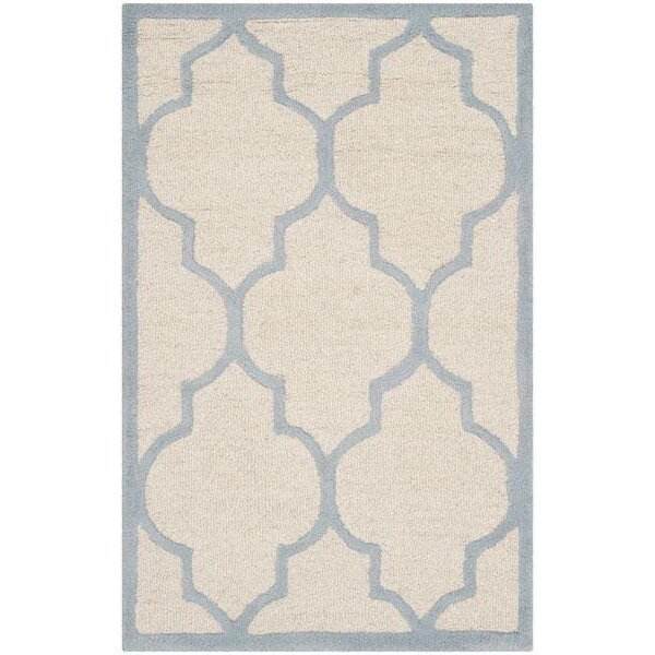 Safavieh Cambridge Hand Tufted Runner RugIvory & Light Blue 2 ft.-6 in. x 8 ft. - CAM134F-28