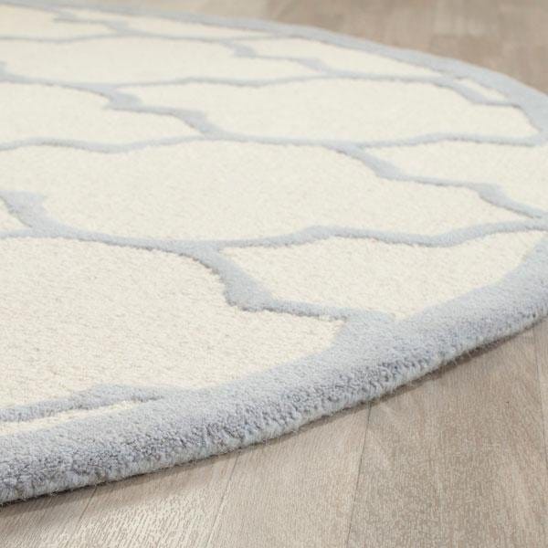 Safavieh Cambridge Hand Tufted Runner RugIvory & Light Blue 2 ft.-6 in. x 8 ft. - CAM134F-28