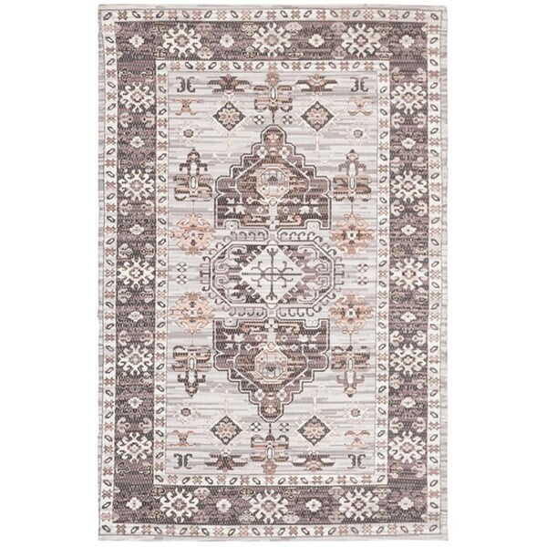 Safavieh 8 x 10 ft. Saffron Rectangle Flat Weave Rug Taupe & Ivory - SFN651E-8