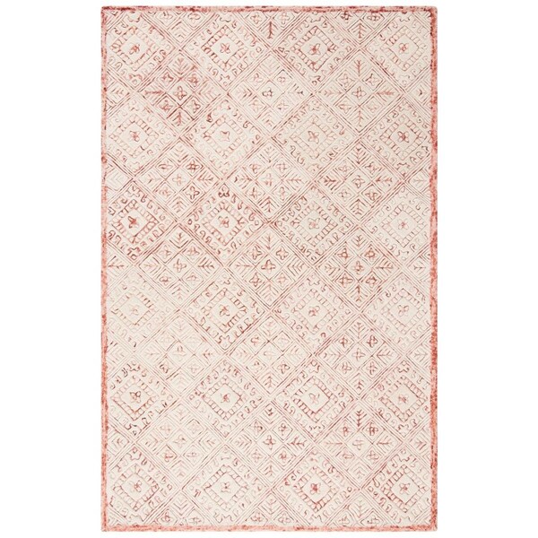 Safavieh 5 x 8 ft. Rectanglar Glamour Hand Tufted Rug Pink & Ivory - GLM660U-5