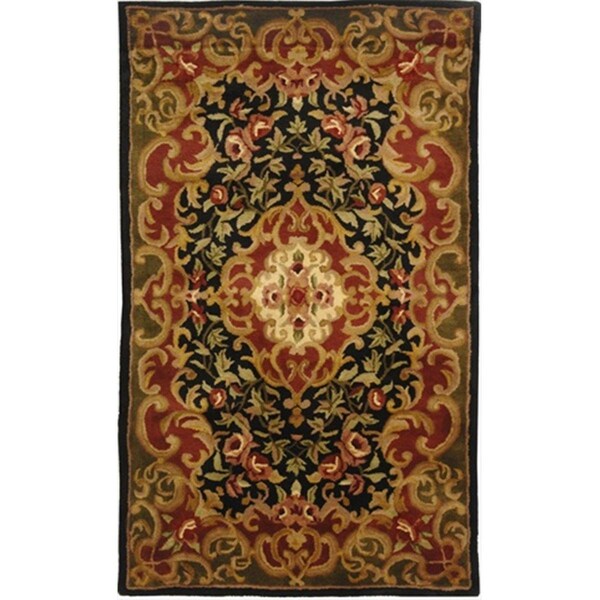 Safavieh 4 Ft. x 6 Ft. Small Rectangle- Traditional Classic Black And Green Hand Tufted Rug - CL234D-4
