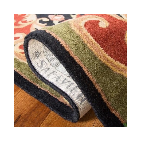 Safavieh 4 Ft. x 6 Ft. Small Rectangle- Traditional Classic Black And Green Hand Tufted Rug - CL234D-4