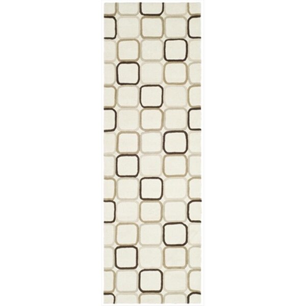 Safavieh 2 ft. 6 in. x 8 ft. Runner Contemporary Soho Ivory and Multi Color Hand Tufted Rug - SOH713A-28
