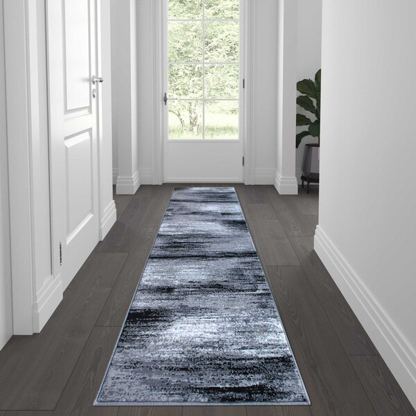 Flash Furniture Gray 2' x 7' Abstract Design Accent Area Rug - ACD-RGTRZ863-27-GY-GG