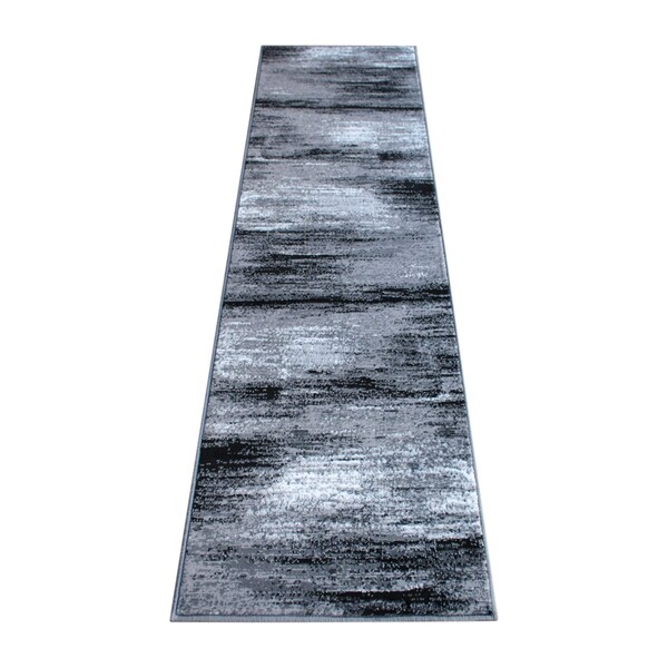 Flash Furniture Gray 2' x 7' Abstract Design Accent Area Rug - ACD-RGTRZ863-27-GY-GG