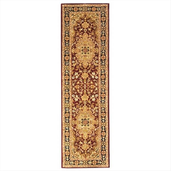 Safavieh 2 ft. - 3 in. x 8 ft. Runner- Traditional Heritage Red And Black Hand Tufted Rug - HG760B-28